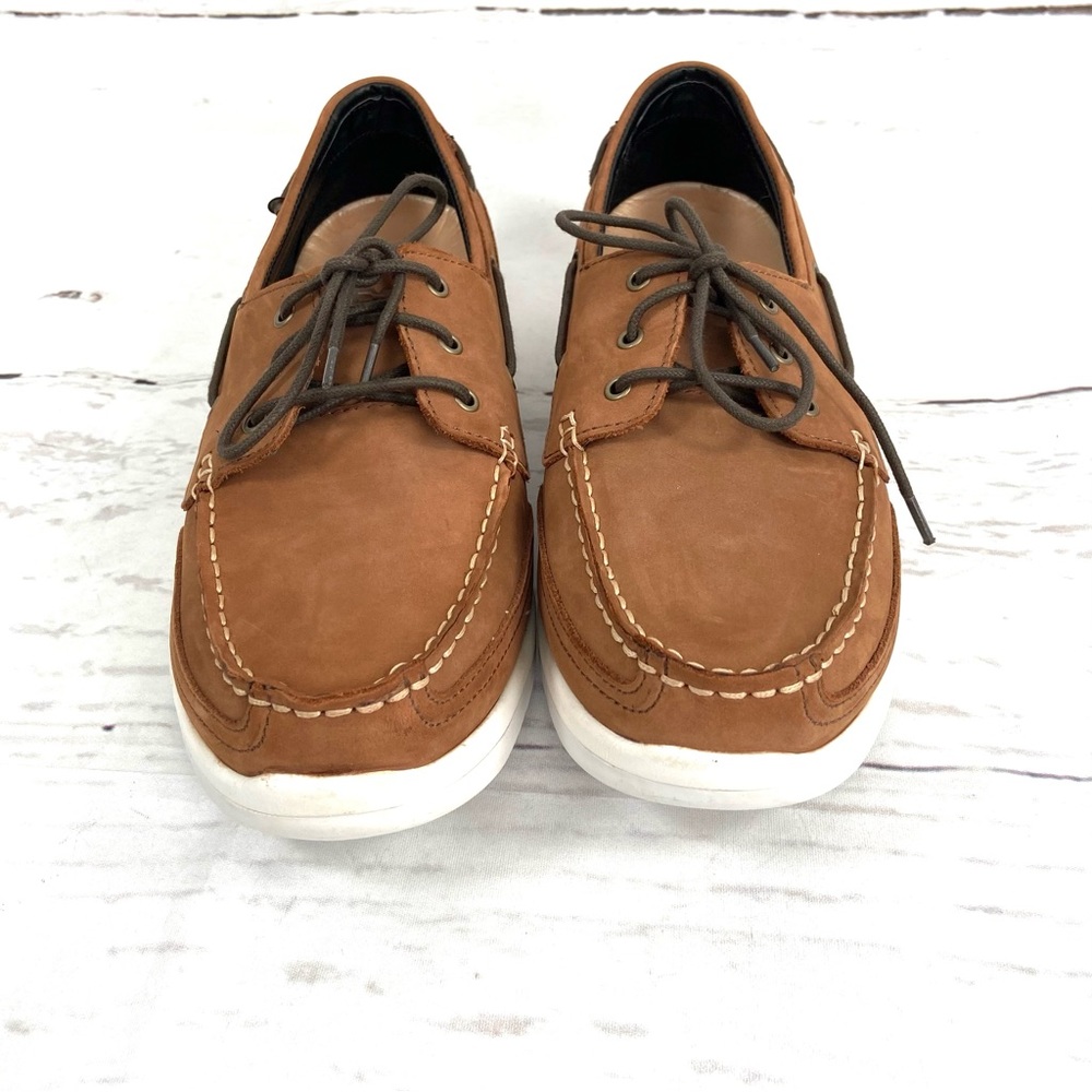 Apex Boat Shoes Men’s 11.5 M Brown Leather Slip On - Picture 5 of 12